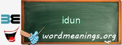 WordMeaning blackboard for idun